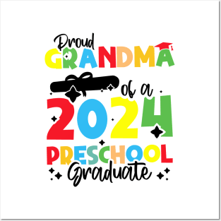 Proud Grandma of a 2024 Preschool Graduate, Funny preschool Graduation Posters and Art